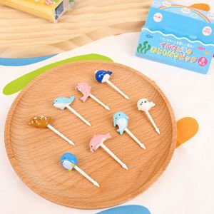 A581 Niedliche Bento <span class=keywords><strong>Box</strong></span> Dinosaurier Kunststoffspieße <span class=keywords><strong>Burger</strong></span> Kreative Küchen-Bento-Fruchtspieße Party Süßes Cartoon-Obstgabel-Set für Kinder - Product Image 5