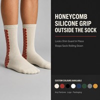 Chaussettes de football rembourrées anti-roulement aux couleurs personnalisées du club, chaussettes athlétiques pour uniforme, fournisseur d'uniformes