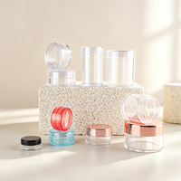 En stock, pots en plastique transparent portables, contenants pour poudre de maquillage en vrac, 2g, 5g, 10g, pour paillettes pour ongles