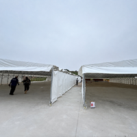 Tente rétractable d'extérieur pliable résistante aux UV et imperméable avec toit en PVC pour événements, expositions, utilisation en restaurant (toutes saisons)