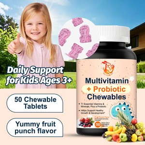 Multivitamínico + Probiótico Masticable al por Mayor de Fábrica, Ayuda a Promover el Crecimiento y Desarrollo Saludables, Apoyo Diario para Niños Mayores de 3 Años - Product Image 6