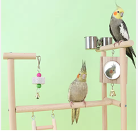 Support d'activités pour perroquet en bois de poivre du Sichuan, structure d'escalade pour oiseaux, balançoire, échelle, jouet à mâcher, divertissement autonome, anti-ennui, fournitures pour oiseaux