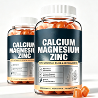 Usine OEM ODM, Marque Privée, Gommes Végétaliennes Calcium Magnésium Zinc Vitamine D3 K2 Saveur Orange, Stimulant Immunitaire