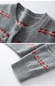 Suéter de punto retro con <span class=keywords><strong>cuello</strong></span> redondo, mezcla de lana y cachemira, jacquard, para <span class=keywords><strong>mujer</strong></span>, venta al por mayor, de fábrica de Mongolia Interior - Product Image 3