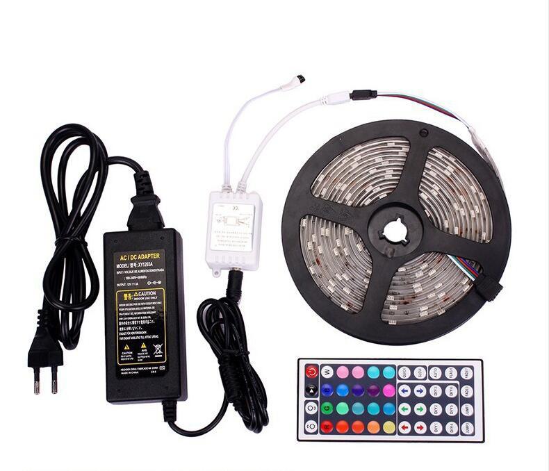 IP65 5M 5050 Rgb Kit 30 Led/m IR 44 Keys Remote DC 12V Christmas Led Strip Light Rgb Lighting