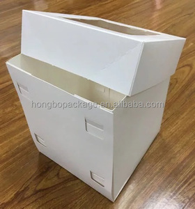 Groothandel Hoge Kwaliteit Op Maat Witte Hoge Taartdoos Ivoor Karton Gecoate Matte Afwerking UV Venster Matte Laminatie voor Voedselverzending - Product Image 3