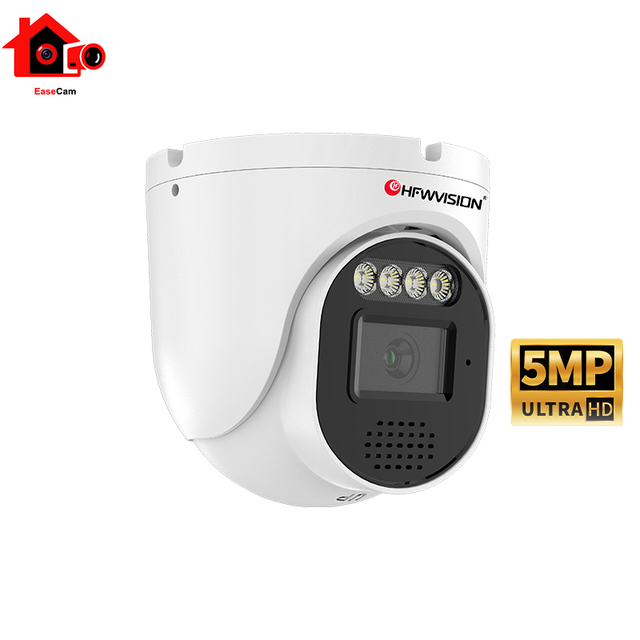 5MP AI Detection & Smart Dual Light & Microphone PoE IP Dome Camera with 2-Way Voice Vehicle Detection Outdoor Camera Waterproof