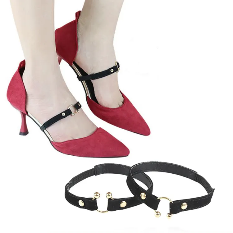 no tie to Hold Loose high Heeled Shoes adjustable elastic band anti slip Detachable shoe straps