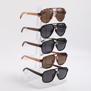 Fabricante 2025, gafas de sol personalizadas de madera, nueva tendencia, gafas de sol polarizadas de madera, lentes UV400, gafas de sol para hombres - Product Image 1