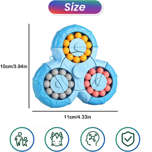 Jouet de puzzle rotatif Magic Bean pour les garçons et les filles, jouet de doigt, spinner portable, balle anti-stress et anti-anxiété, jeu sensoriel - Product Image 3