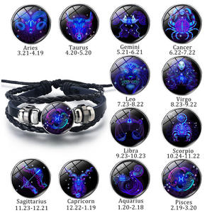 12 signes étoiles signe du zodiaque Bracelet femmes hommes zodiaque astrologie horoscope bijoux cadeau d'anniversaire concepteur breloques pour bracelets à bricoler soi-même - Product Image 3