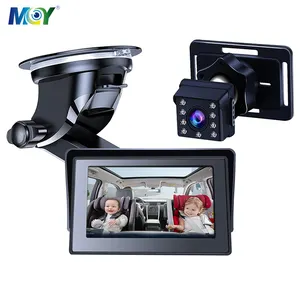 4.3 Inch Car Baby Monitoring Video Folding Hd Screen Mirror Rear Facing Seat Baby For Viewing Infant Reversing Camera Monitor