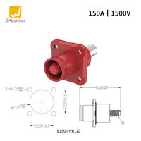 Connecteur industriel mâle/femelle à déconnexion rapide, type sertissable, haute intensité 50A-350A, rouge, pour stockage d'énergie à un seul conducteur