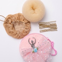 Kit de coiffure pour filles : filet à chignon invisible et élastique, accessoires de danse et de ballet faits main, cadeau pour femme