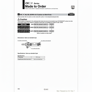 SMC Pneumatics Cilindro de abrazadera de - Product Image 1