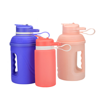 Bouteille d'eau pliable en silicone minimaliste, écologique, sans BPA, portable, 74 oz