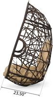 Danlong Swing Egg Chair Sans Support Intérieur Extérieur Osier Rotin Patio Basket Chaise Suspendue