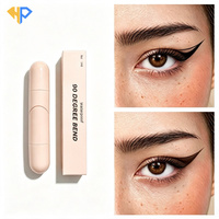 Stylo tampon pour eye-liner effet ailes de chat sans marque, personnalisé, séchage rapide, anti-bavures, résistant à l'eau, noir et marron