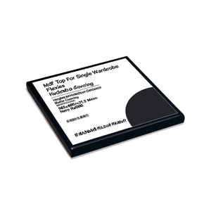 Plateau en MDF Fami pour armoire simple, série Flexa, revêtement en caoutchouc noir, 565x600x31,5 mm, Nero Ral9005 - Product Image 3
