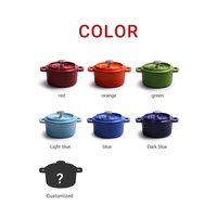 Four hollandais en fonte émaillée avec couvercle/casseroles profondes 8 oz mini rôtissoire assaisonnée ustensiles de cuisine poêle antiadhésive pot à haricots