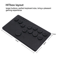 Flatbox Arcade Fight Stick Mini Hitbox Boutons Style Hot SWAP Kailh Switch Arcade Stick Controller Pico GP2040-CE Pour PC/PS4/NS
