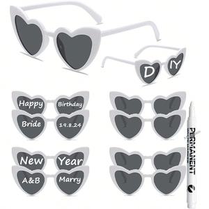 Combo <span class=keywords><strong>de</strong></span> 10 Pares <span class=keywords><strong>de</strong></span> Gafas <span class=keywords><strong>de</strong></span> Sol con Forma <span class=keywords><strong>de</strong></span> Corazón, Unisex, para Fiestas y Vacaciones, Gafas con Forma <span class=keywords><strong>de</strong></span> Corazón - Product Image 2