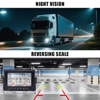 Caméra ADAS sans fil 360° pour camion, bus, kit de surveillance de recul, écran d'affichage pour voiture 4K/1080P, étanche IP68, 7 pouces