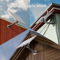Kit de montage réglable à 360° horizontal et 180° vertical pour antenne satellite Starlink Mini - Montage extérieur en alliage d'aluminium anti-corrosion