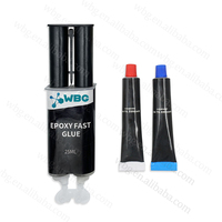 Colle de construction WBG E-30CL 50ml 2:1 AB, faible viscosité, transparente, colle bicomposante, résine époxy, adhésif pour plastique, polyéthylène