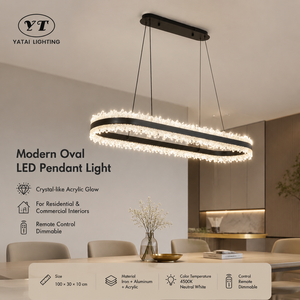 Lámpara colgante LED moderna de metal, regulable a distancia, tricolor, para comedor, sala de estar, interior comercial - Product Image 2