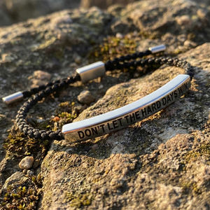 Bracelet en acier inoxydable Go2boho avec citation, bracelet en corde tressée, bracelet inspirant pour <span class=keywords><strong>homme</strong></span>, bijoux ajustables, <span class=keywords><strong>cadeau</strong></span> motivant - Product Image 3