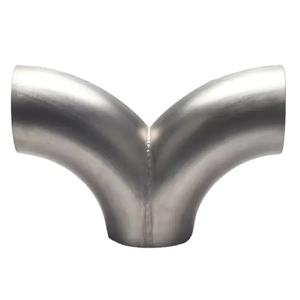 Top Quality Sanitary Stainless Steel SS304 Equal Y Type Tee Welding Y-Shaped 3 Way <strong>Elbow</strong> Pipe Fittings - Product Image 2