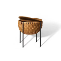 Nordique Moderne Italien Simple Palm Table Basse Ensemble Rotin Métal Verre Sectionnel Style pour La Maison Hôtel Villa Appartement Salon