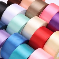 Ruban en polyester de 4 cm en gros, ruban adhésif simple et double face pour emballage de roses et de boîtes cadeaux DIY