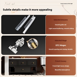 Pháp-phong cách cổ điển sồi tủ phòng tắm thiết lập với liền mạch Granite chậu rửa - Product Image 5