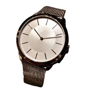 C&K original hot selling K3M21124 stainless steel mesh strap minimalist dial men's quartz watch Jam Tangan Lelaki K3M21126