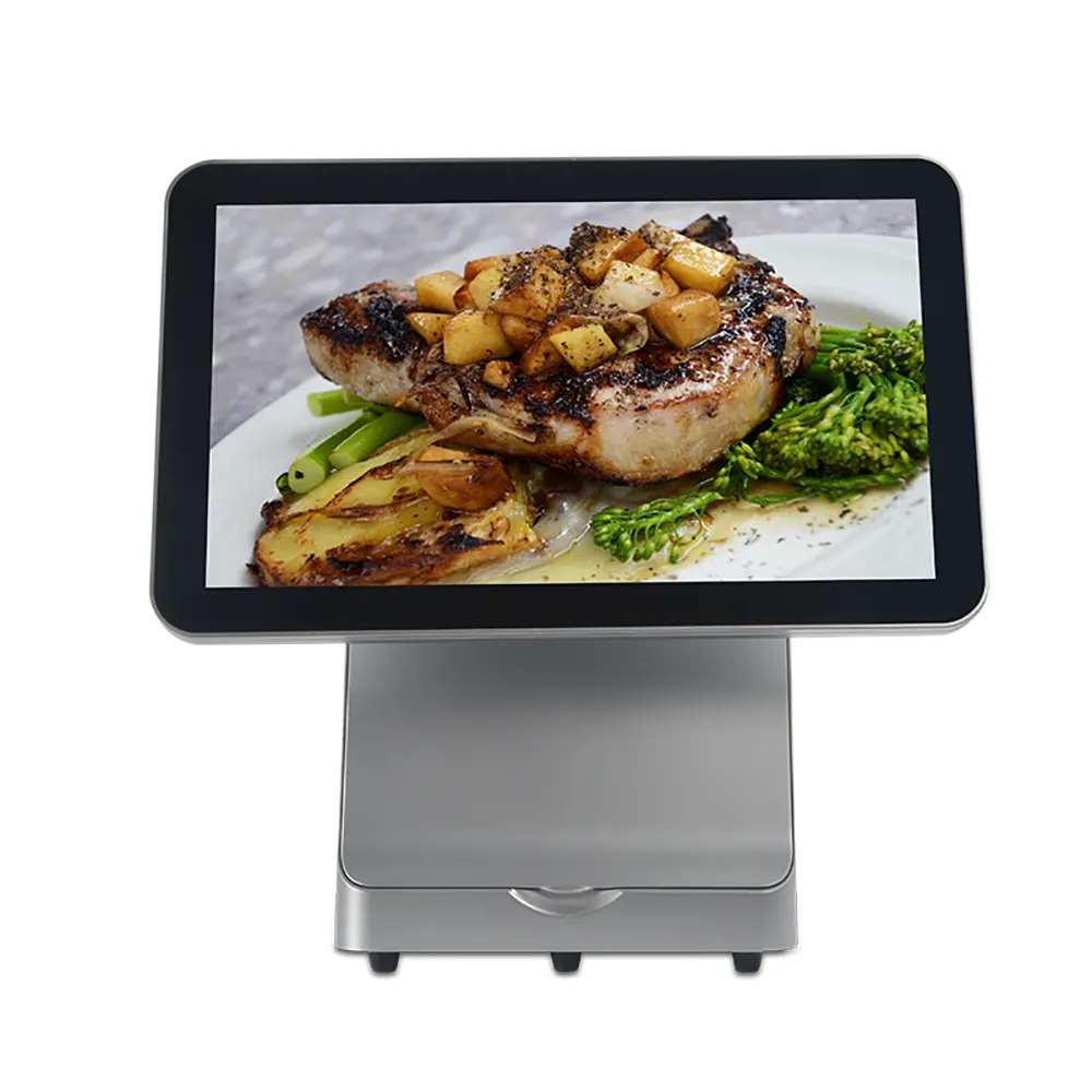 15.6 Inch Single/Dual Touch Screen POS Built In 50/80mm POS Receipt Printer Android or Windows POS System