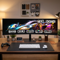 Moniteur de jeu incurvé 49 pouces 144 Hz 5K ultra large 32:9 pour ordinateur de bureau