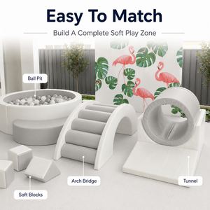 Arche de jeu souple personnalisée grise et arc-en-ciel pour tout-petits, équipement d'escalade intérieur pour garderies et location d'équipements de fête - Product Image 4