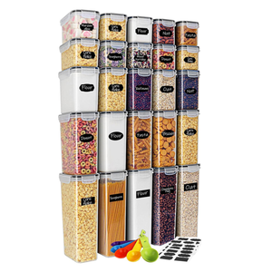 Set <span class=keywords><strong>di</strong></span> 25 Contenitori per Alimenti Classici Rettangolari in Plastica PP Ermetici Ecologici Senza BPA Multifunzione per <span class=keywords><strong>Cucina</strong></span> - Product Image 1