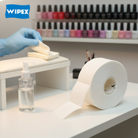 WIPEX 500 lingettes/rouleau, lingettes nettoyantes pour ongles, sans peluches, jetables, pour le démaquillage du vernis à ongles, pour le nettoyage des manucures