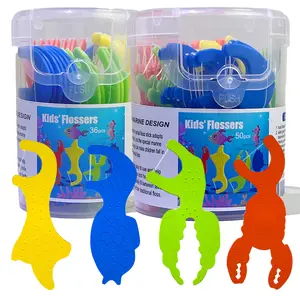 Bán Buôn Trẻ Em Nha Khoa Flosser Dùng Một Lần Sinh Thái Thân Thiện Nha Khoa Xỉa Pick Với Cartoon Animals