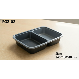 กล่องพลาสติกใส่อาหารแบบใช้แล้วทิ้ง ดีไซน์มินิมอล พร้อมฝาปิด 4 ช่อง ใช้กับไมโครเวฟได้ เหมาะสำหรับอาหารแบบซื้อกลับบ้านและเตรียมอาหาร - Product Image 3