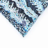 Großhandel glitter blau Navy Pailletten stoff auf Tüll Mesh zweifarbig für Abendkleid Schuhe Hintergrund Hut Kissen Pailletten Spitze Stoff