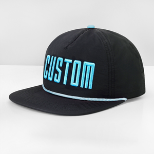 Gorras de Béisbol Personalizadas con Logotipo Bordado en 3D, 5 Paneles, Sin Estructura, Lisas, Deportivas, con Visera Plana, Cierre a Presión con Cuerda Ri 256, Diseño de <span class=keywords><strong>Gorra</strong></span> de Béisbol - Product Image 1