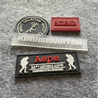 Étiquettes en silicone transparent 3D personnalisées avec logo, thermocollées, en PVC, avec support Velcro, motif floral sur toile pour vêtements