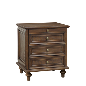 Farmhouse Nightstands Set Of 2 With 4 Drawers Wood Storage Side Tables Large End Table With Hidden <b>Pull</b> <b>Out</b> <b>Shelf</b> - Product Image 5