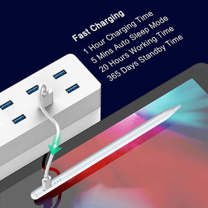 Appl crayon <span class=keywords><strong>stylet</strong></span> crayon rechargeable <span class=keywords><strong>avec</strong></span> fonction magnétique d'inclinaison de rejet de paume compatible <span class=keywords><strong>avec</strong></span> pour <span class=keywords><strong>iPad</strong></span> Pro 11/12.9 - Product Image 2