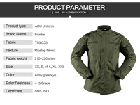 Ensemble veste et pantalon tissés respirants ACU vert personnalisé, tissu durable pour l'entraînement en plein air et l'uniforme quotidien