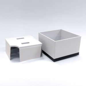 <b>Square</b> Rigid Box Ivory Board Paperboard Liner High-End Gift Craft Die Cuts Custom Order Available - Product Image 1